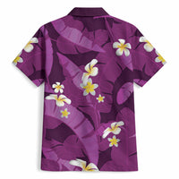Purple Banana Leaf Hawaii Hawaiian Shirt Lau Maia Plumeria Tropical Summer Vibes LT14 - Polynesian Pride