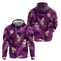 Purple Banana Leaf Hawaii Hoodie Lau Maia Plumeria Tropical Summer Vibes LT14 - Polynesian Pride