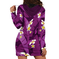 Purple Banana Leaf Hawaii Hoodie Dress Lau Maia Plumeria Tropical Summer Vibes LT14 - Polynesian Pride