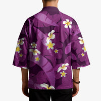 Purple Banana Leaf Hawaii Kimono Lau Maia Plumeria Tropical Summer Vibes LT14 - Polynesian Pride