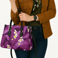Purple Banana Leaf Hawaii Leather Bag Lau Maia Plumeria Tropical Summer Vibes LT14 - Polynesian Pride