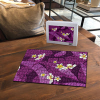 Purple Banana Leaf Hawaii Puzzle Lau Maia Plumeria Tropical Summer Vibes LT14 - Polynesian Pride
