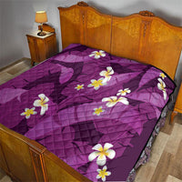 Purple Banana Leaf Hawaii Quilt Lau Maia Plumeria Tropical Summer Vibes LT14 - Polynesian Pride