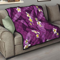 Purple Banana Leaf Hawaii Quilt Lau Maia Plumeria Tropical Summer Vibes LT14 - Polynesian Pride