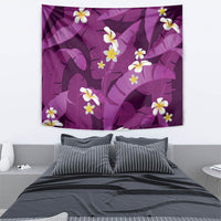 Purple Banana Leaf Hawaii Tapestry Lau Maia Plumeria Tropical Summer Vibes LT14 - Polynesian Pride
