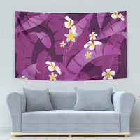 Purple Banana Leaf Hawaii Tapestry Lau Maia Plumeria Tropical Summer Vibes LT14 - Polynesian Pride