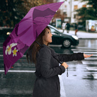 Purple Banana Leaf Hawaii Umbrella Lau Maia Plumeria Tropical Summer Vibes LT14 - Polynesian Pride
