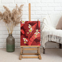 Red Banana Leaf Hawaii Canvas Wall Art Lau Maia Plumeria Tropical Summer Vibes LT14 - Polynesian Pride