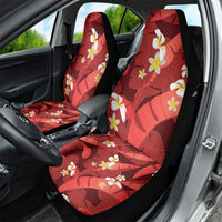 Red Banana Leaf Hawaii Car Seat Cover Lau Maia Plumeria Tropical Summer Vibes LT14 - Polynesian Pride