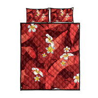Red Banana Leaf Hawaii Quilt Bed Set Lau Maia Plumeria Tropical Summer Vibes LT14 - Polynesian Pride