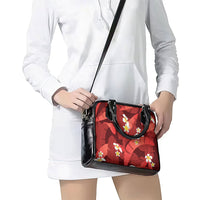 Red Banana Leaf Hawaii Shoulder Handbag Lau Maia Plumeria Tropical Summer Vibes LT14 - Polynesian Pride