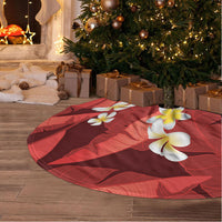 Red Banana Leaf Hawaii Tree Skirt Lau Maia Plumeria Tropical Summer Vibes