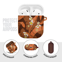 Orange Banana Leaf Hawaii AirPods Case Lau Maia Plumeria Tropical Summer Vibes LT14 - Polynesian Pride
