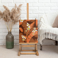 Orange Banana Leaf Hawaii Canvas Wall Art Lau Maia Plumeria Tropical Summer Vibes LT14 - Polynesian Pride