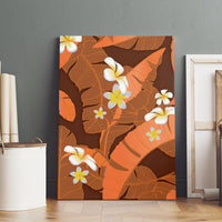 Orange Banana Leaf Hawaii Canvas Wall Art Lau Maia Plumeria Tropical Summer Vibes LT14 - Polynesian Pride