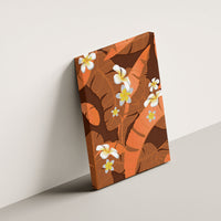 Orange Banana Leaf Hawaii Canvas Wall Art Lau Maia Plumeria Tropical Summer Vibes LT14 - Polynesian Pride