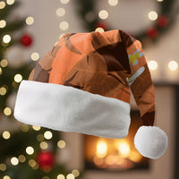 Orange Banana Leaf Hawaii Christmas Santa Hat Lau Maia Plumeria Tropical Summer Vibes
