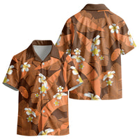Orange Banana Leaf Hawaii Kid Hawaiian Shirt Lau Maia Plumeria Tropical Summer Vibes LT14 - Polynesian Pride