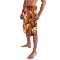 Orange Banana Leaf Hawaii Lavalava Lau Maia Plumeria Tropical Summer Vibes LT14 - Polynesian Pride