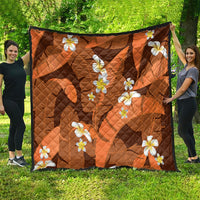 Orange Banana Leaf Hawaii Quilt Lau Maia Plumeria Tropical Summer Vibes LT14 - Polynesian Pride