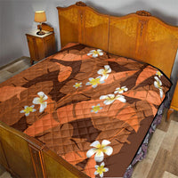 Orange Banana Leaf Hawaii Quilt Lau Maia Plumeria Tropical Summer Vibes LT14 - Polynesian Pride