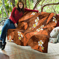 Orange Banana Leaf Hawaii Quilt Lau Maia Plumeria Tropical Summer Vibes LT14 - Polynesian Pride