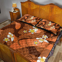 Orange Banana Leaf Hawaii Quilt Bed Set Lau Maia Plumeria Tropical Summer Vibes LT14 - Polynesian Pride