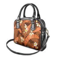 Orange Banana Leaf Hawaii Shoulder Handbag Lau Maia Plumeria Tropical Summer Vibes LT14 - Polynesian Pride