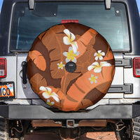 Orange Banana Leaf Hawaii Spare Tire Cover Lau Maia Plumeria Tropical Summer Vibes LT14 Orange - Polynesian Pride