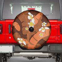 Orange Banana Leaf Hawaii Spare Tire Cover Lau Maia Plumeria Tropical Summer Vibes LT14 - Polynesian Pride