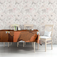 Orange Banana Leaf Hawaii Tablecloth Lau Maia Plumeria Tropical Summer Vibes LT14 - Polynesian Pride