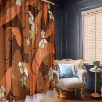 Orange Banana Leaf Hawaii Window Curtain Lau Maia Plumeria Tropical Summer Vibes LT14 - Polynesian Pride