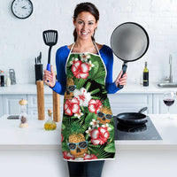 Pineapple Skull Aloha Hawaii Apron Summer Vibes Tropical Seamless Pattern - Polynesian Pride