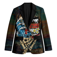 Aloha Hawaii Surfing Skull Blazer Shaka Skeleton Ride The Waves LT14 Unisex Black - Polynesian Pride