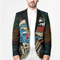 Aloha Hawaii Surfing Skull Blazer Shaka Skeleton Ride The Waves LT14 - Polynesian Pride
