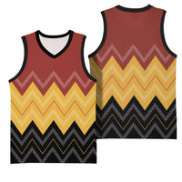 Kaokao Maori Tukutuku Inspired New Zealand Basketball Jersey LT14 - Polynesian Pride