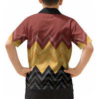 Kaokao Maori Tukutuku Inspired New Zealand Kid Hawaiian Shirt LT14 - Polynesian Pride