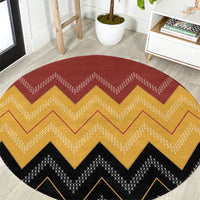 Kaokao Maori Tukutuku Inspired New Zealand Round Carpet LT14 Multicolor - Polynesian Pride