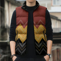 Kaokao Maori Tukutuku Inspired New Zealand Sleeveless Puffer Jacket LT14 - Polynesian Pride