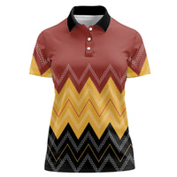 Kaokao Maori Tukutuku Inspired New Zealand Women Polo Shirt LT14 Female Multicolor - Polynesian Pride
