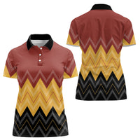Kaokao Maori Tukutuku Inspired New Zealand Women Polo Shirt LT14 - Polynesian Pride