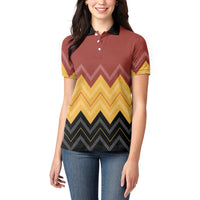 Kaokao Maori Tukutuku Inspired New Zealand Women Polo Shirt LT14 - Polynesian Pride