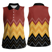 Kaokao Maori Tukutuku Inspired New Zealand Women Sleeveless Polo Shirt LT14 - Polynesian Pride