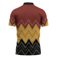 Kaokao Maori Tukutuku Inspired New Zealand Zipper Polo Shirt LT14 - Polynesian Pride
