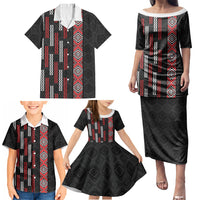 Roimata Toroa Maori Taniko Inspired New Zealand Family Matching Puletasi and Hawaiian Shirt LT14 - Polynesian Pride