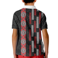 Roimata Toroa Maori Taniko Inspired New Zealand Kid Polo Shirt LT14 - Polynesian Pride