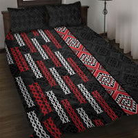 Roimata Toroa Maori Taniko Inspired New Zealand Quilt Bed Set LT14 Black - Polynesian Pride