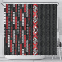 Roimata Toroa Maori Taniko Inspired New Zealand Shower Curtain LT14 - Polynesian Pride