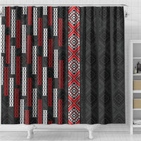 Roimata Toroa Maori Taniko Inspired New Zealand Shower Curtain LT14 - Polynesian Pride
