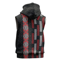 Roimata Toroa Maori Taniko Inspired New Zealand Sleeveless Zip Hoodie LT14 - Polynesian Pride